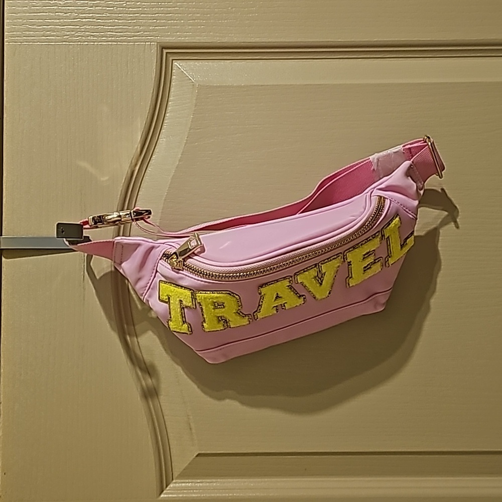 Matching "Travel" and "stuff" fanny packs NWOT - Picture 2 of 6